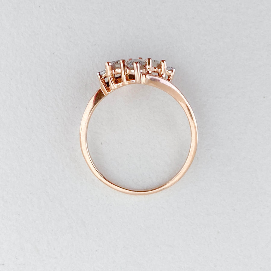 Topaz & Spinel Rose Gold Twist Ring
