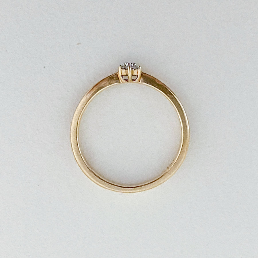 Vintage Diamond Petite Fleur Ring