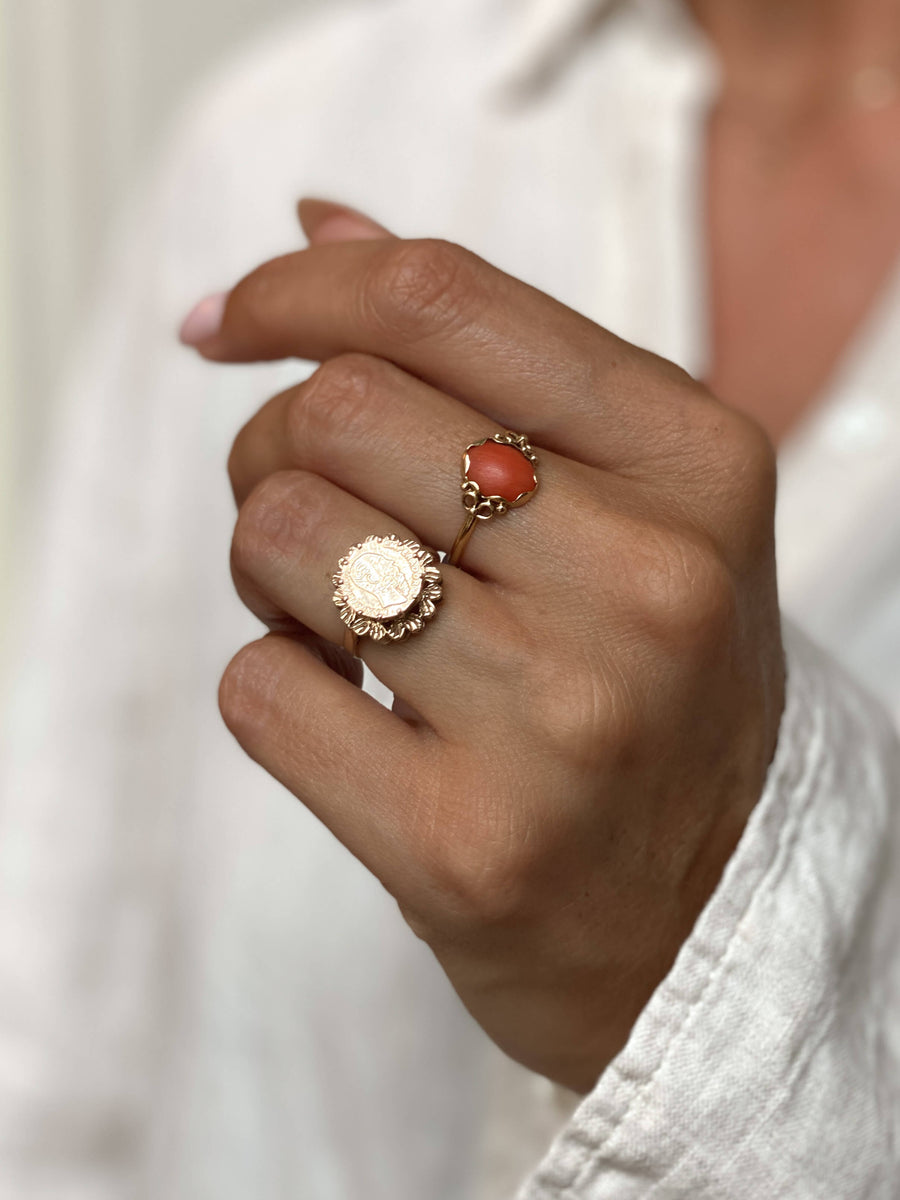 Vintage Coral Ring