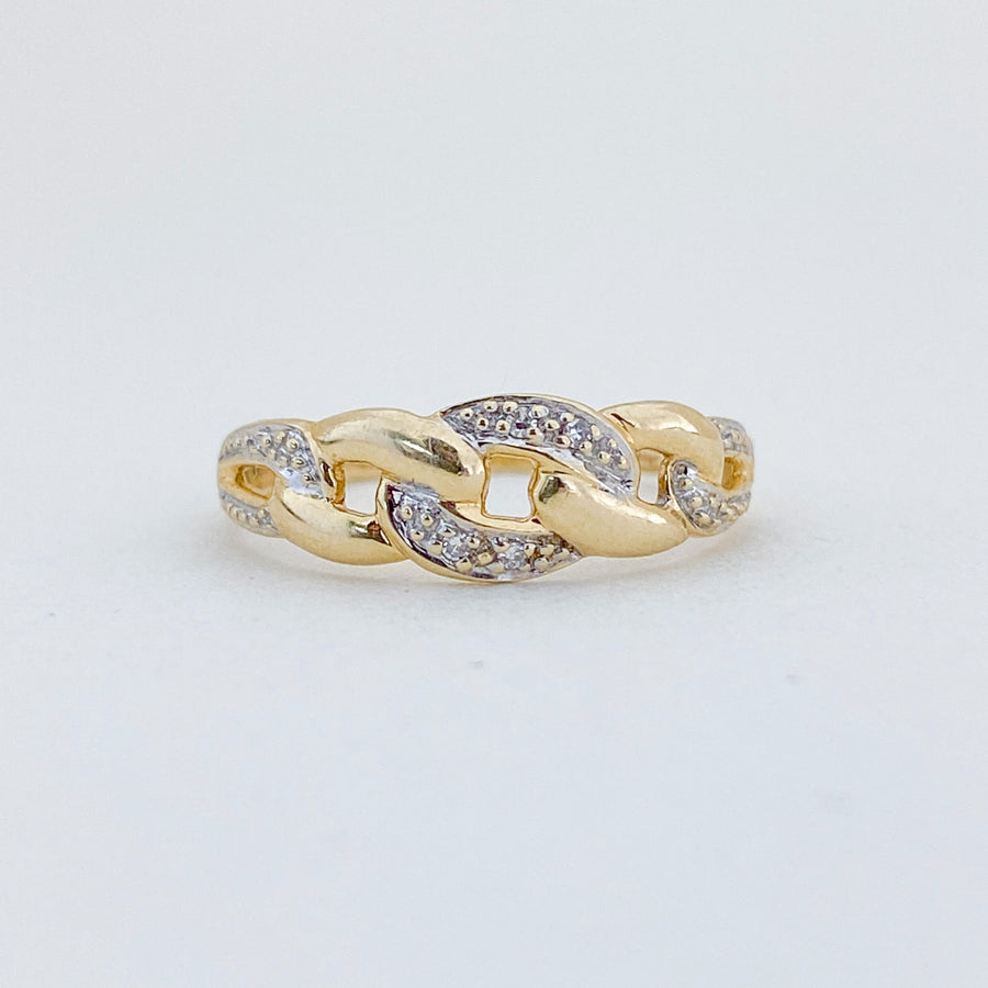 Vintage Diamond Chain Ring