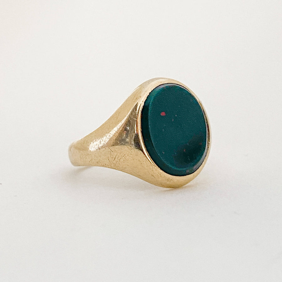 Vintage Bloodstone Signet Ring