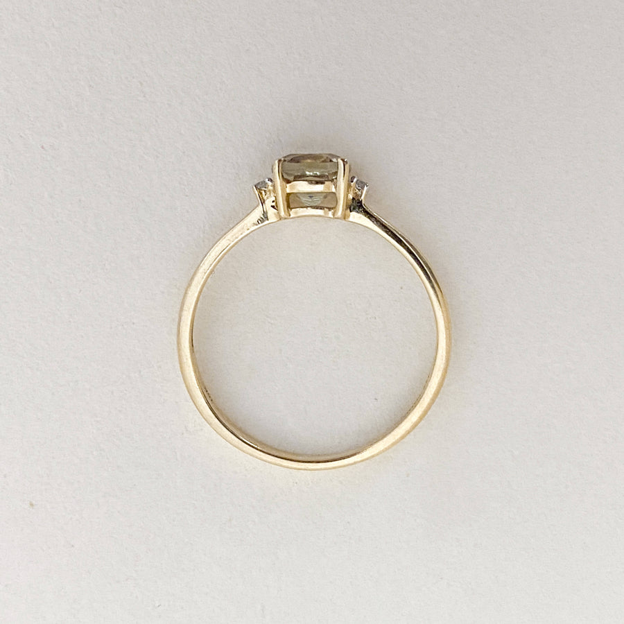 Vintage Chrysoberyl & Diamond Eternelle Ring