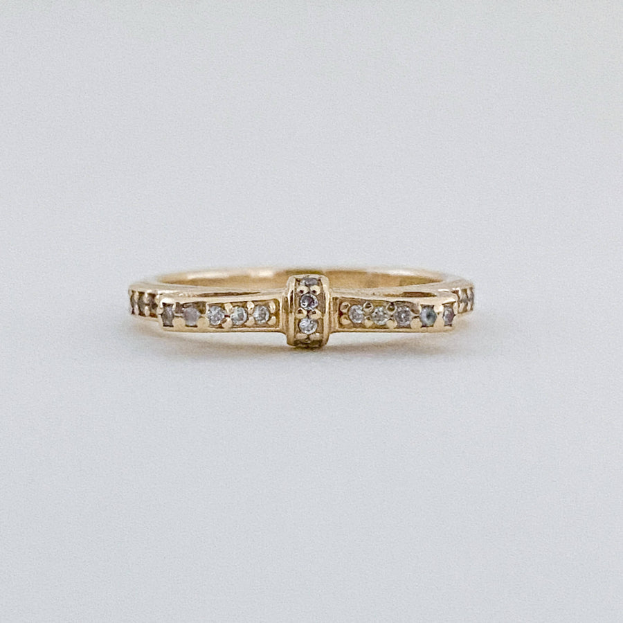 Vintage CZ Bow Ring