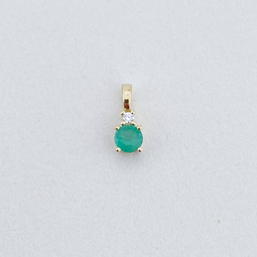 Emerald & Diamond Petite Pendant