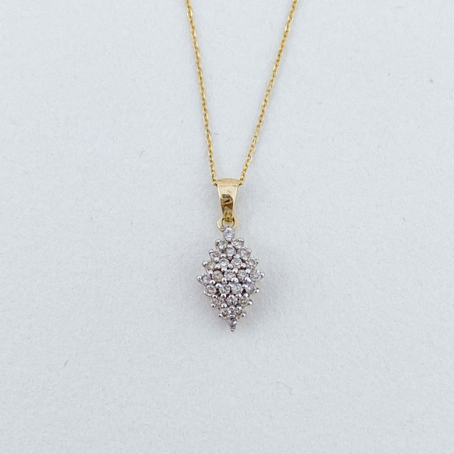 Vintage Diamond Carreaux Pendant & Necklace