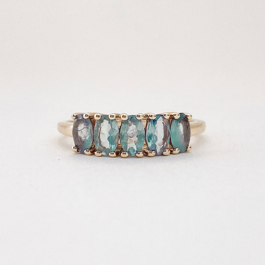 Vintage Alexandrite Cinq Ring