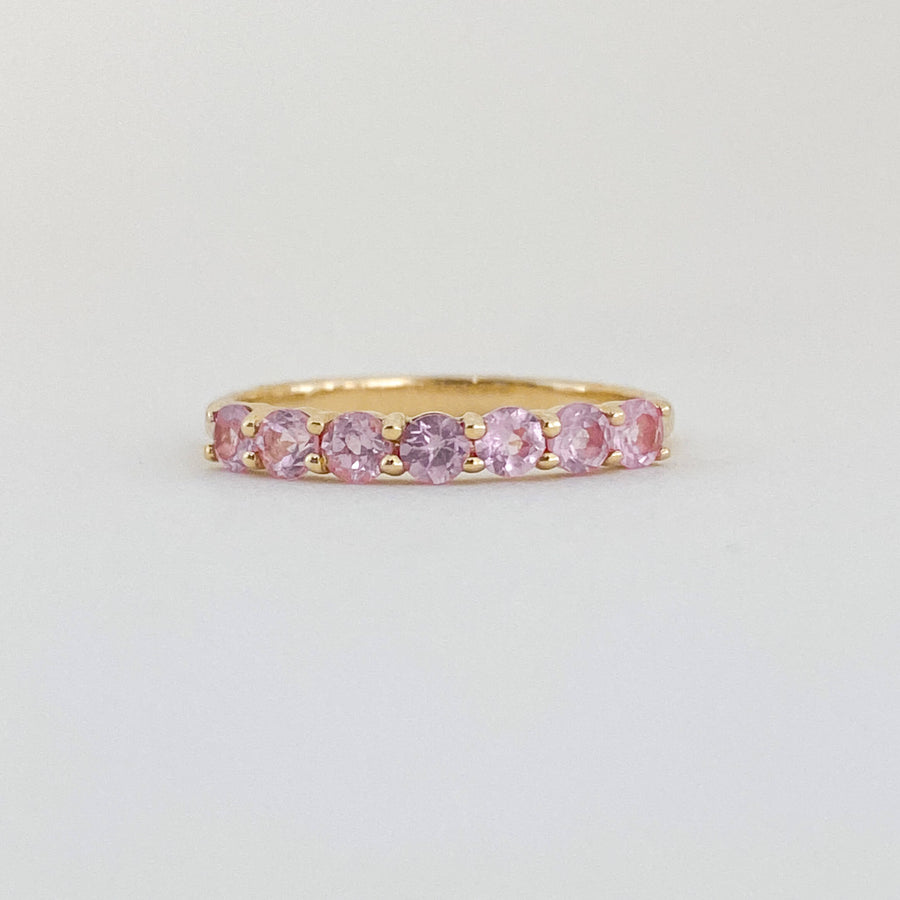Vintage Pink Topaz Eternity Ring