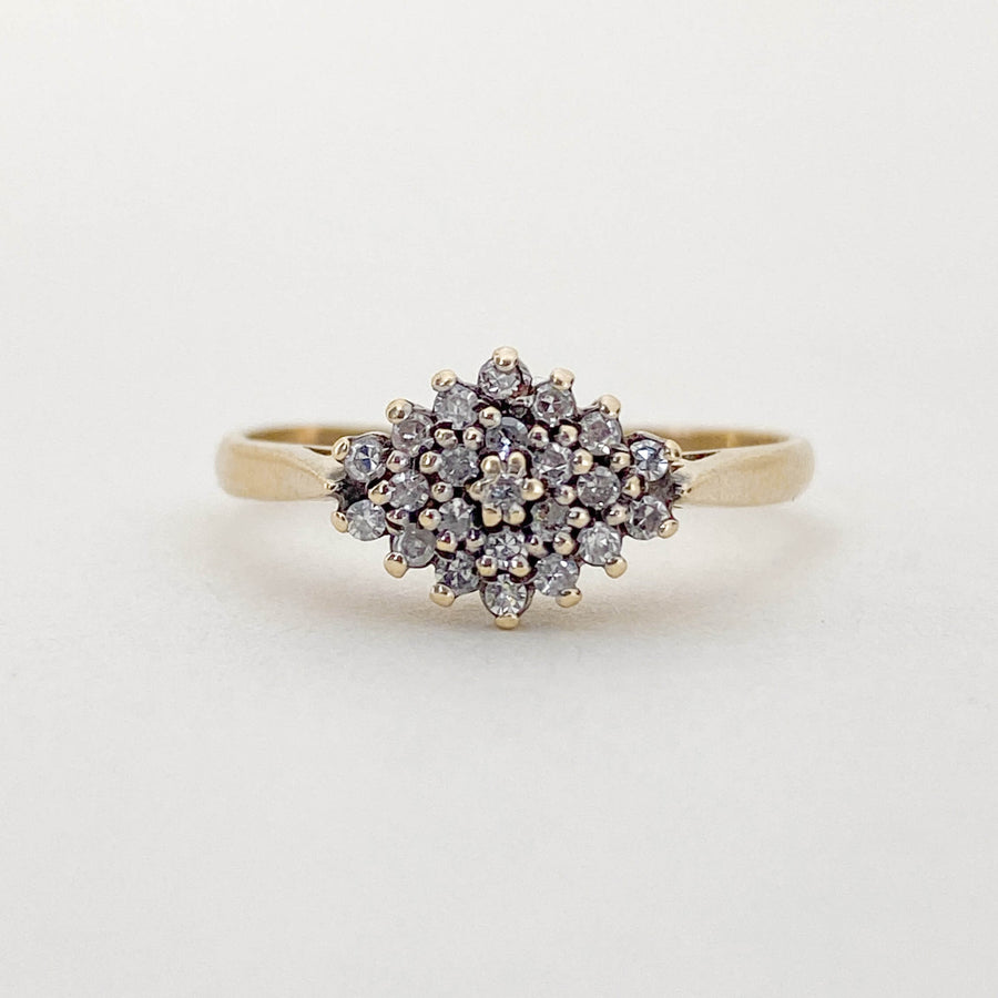 Vintage Diamond Cluster Ring