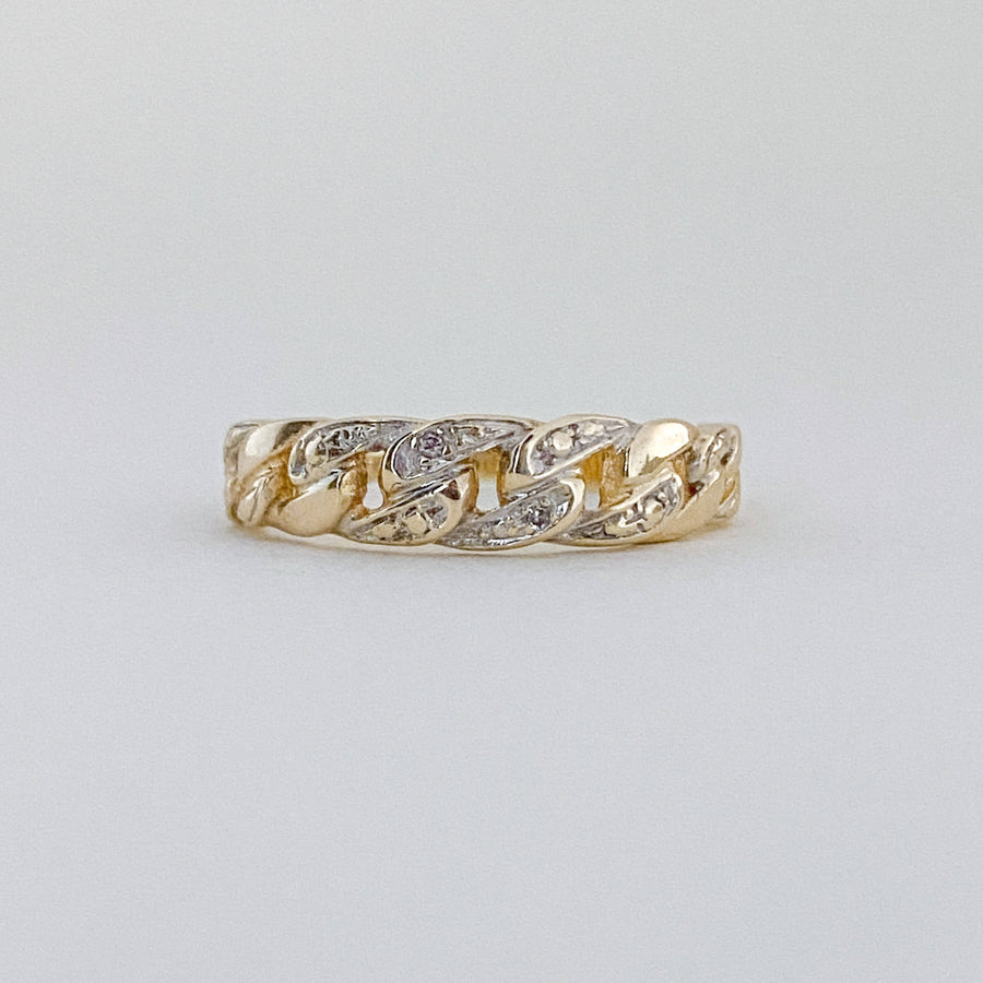 Vintage Diamond Chain Ring