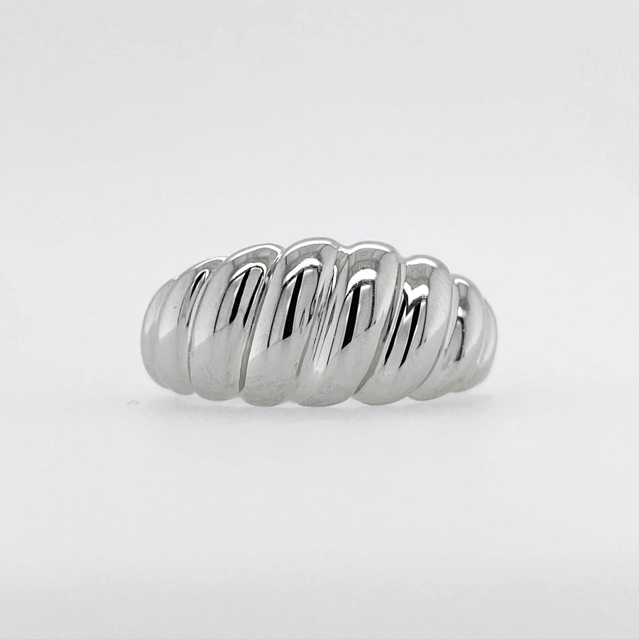 Silver Croissant Ring
