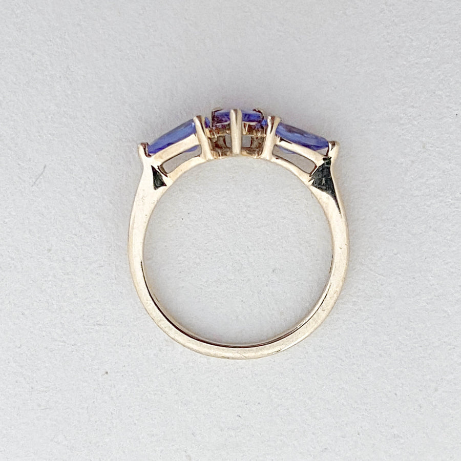 Vintage Tanzanite Drops Ring