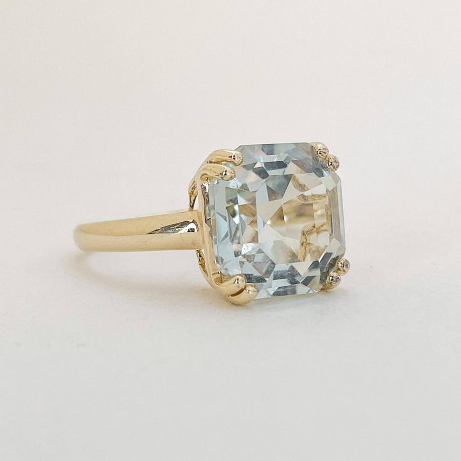Vintage Prasiolite Carré Ring