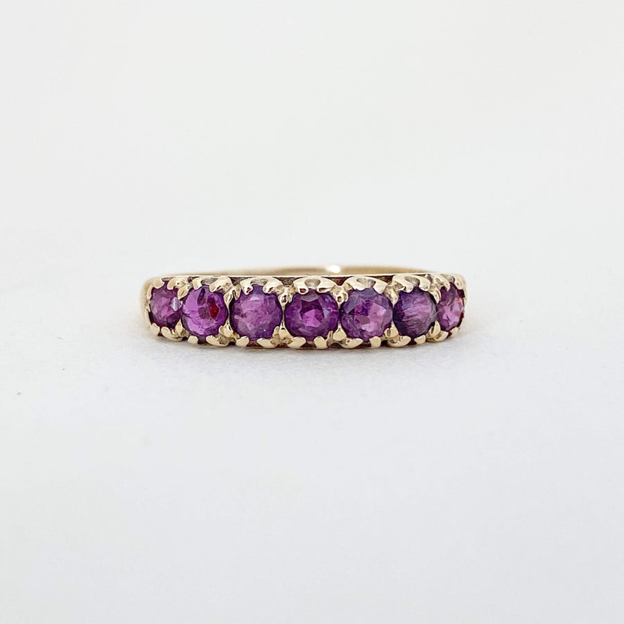 Vintage Ruby Half Eternity Ring