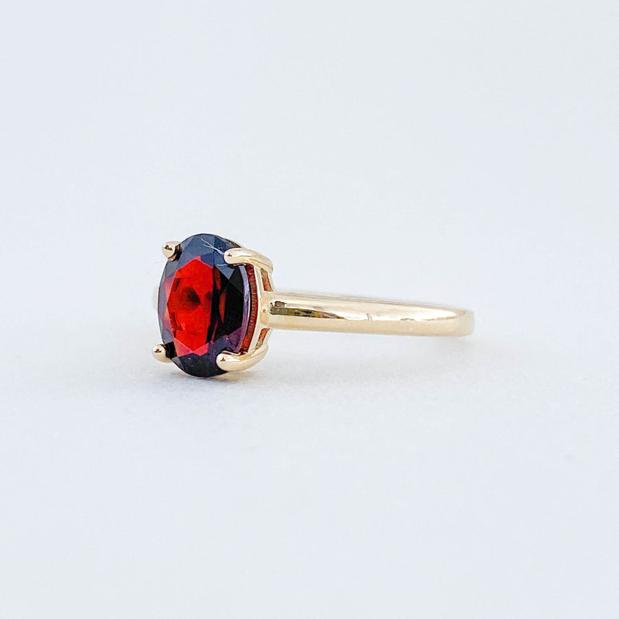 Garnet Oval Ring