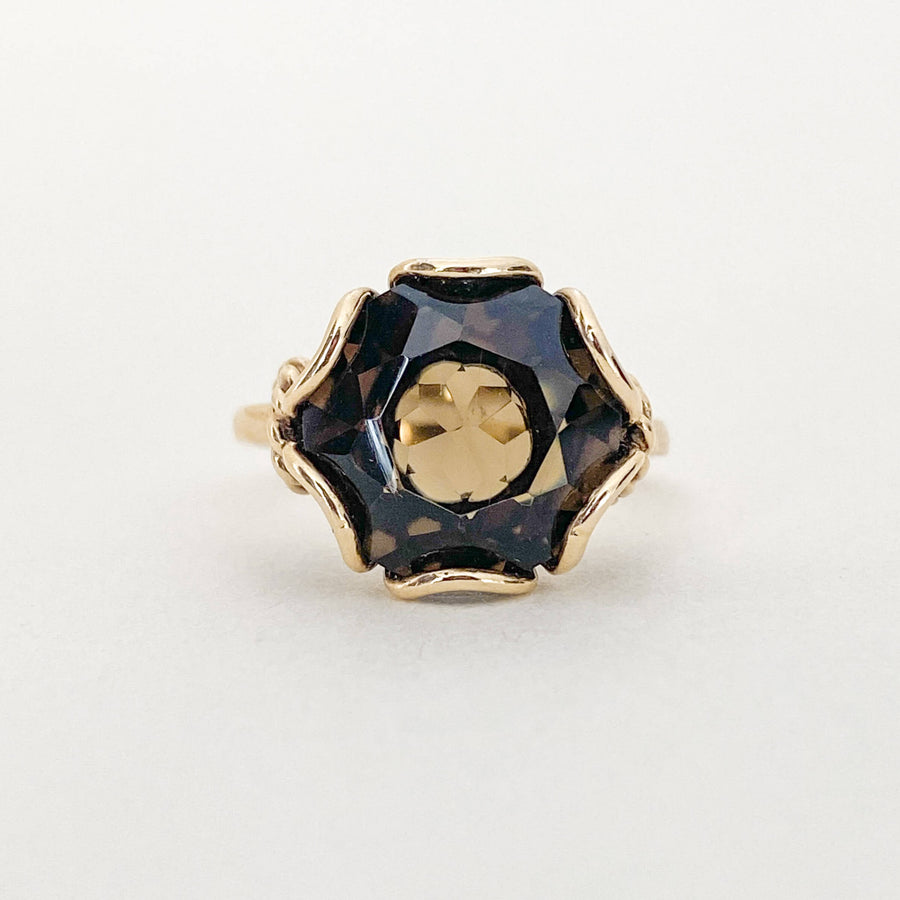 Vintage Smoky Quartz Soir Ring