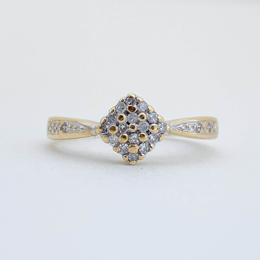 Vintage Diamond Carré Ring