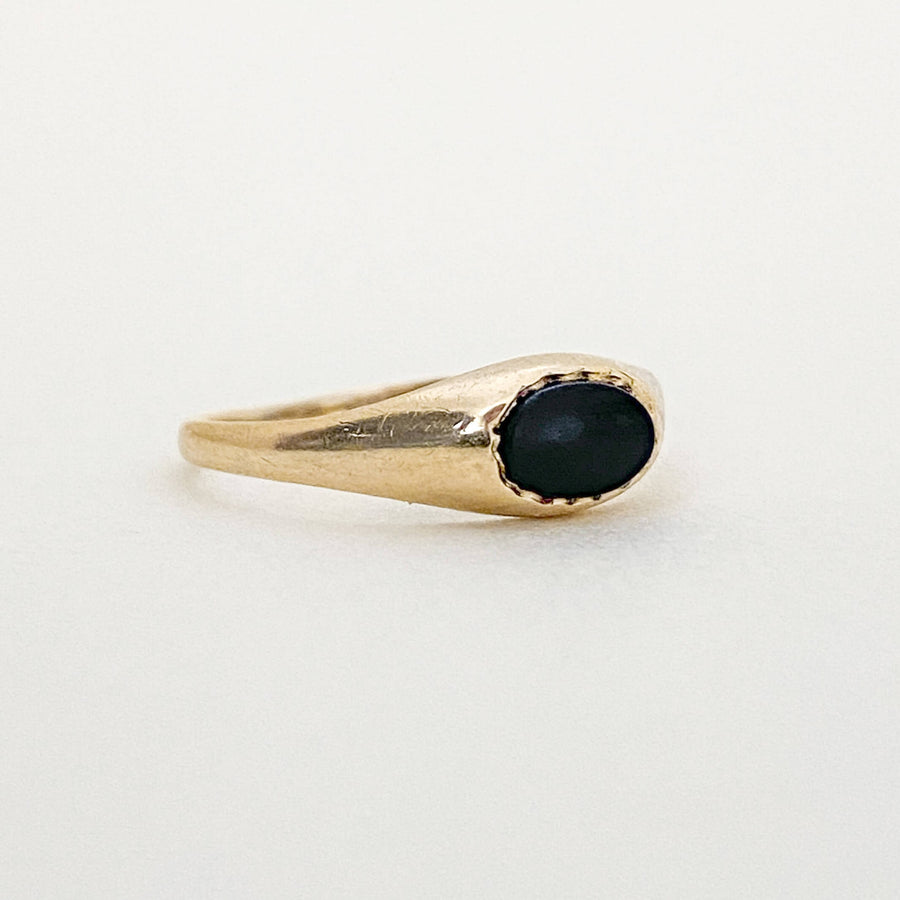 Vintage Onyx Bar Petite Ring