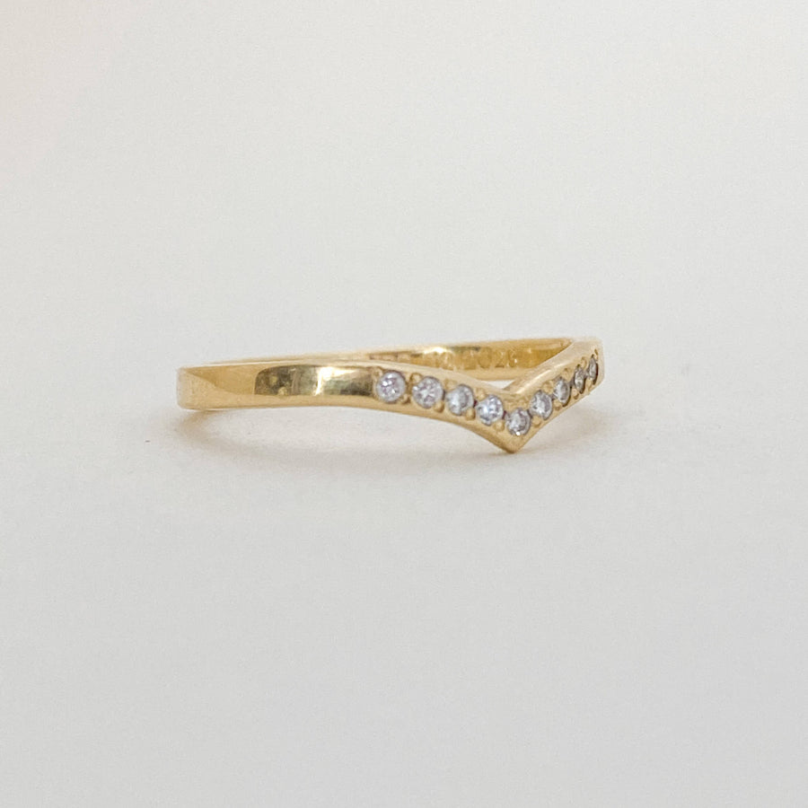 Vintage Diamond Wishbone Ring