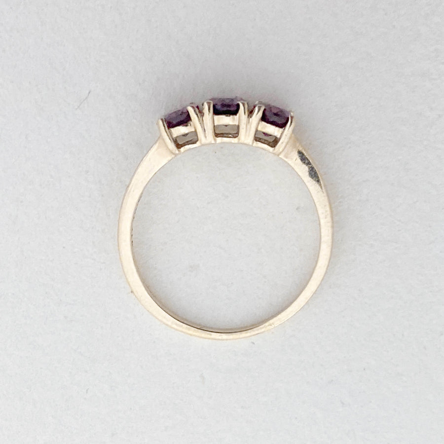 Vintage Amethyst Trilogy Ring