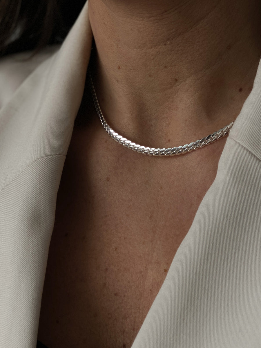 Silver Gourmette Necklace