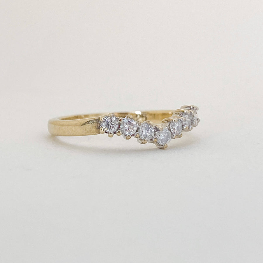 Vintage Diamond Wishbone Ring