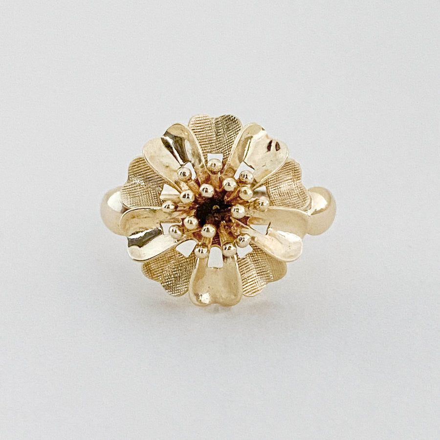 Vintage Fleur d'Or Cocktail Ring