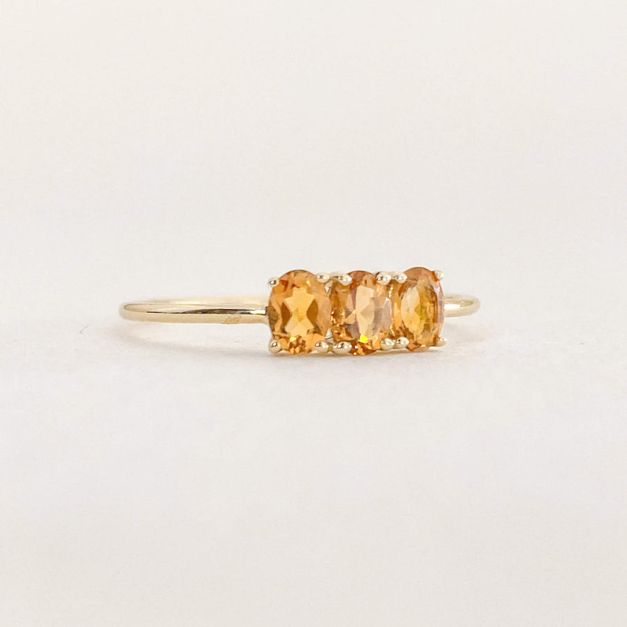 Citrine Trilogy Ring