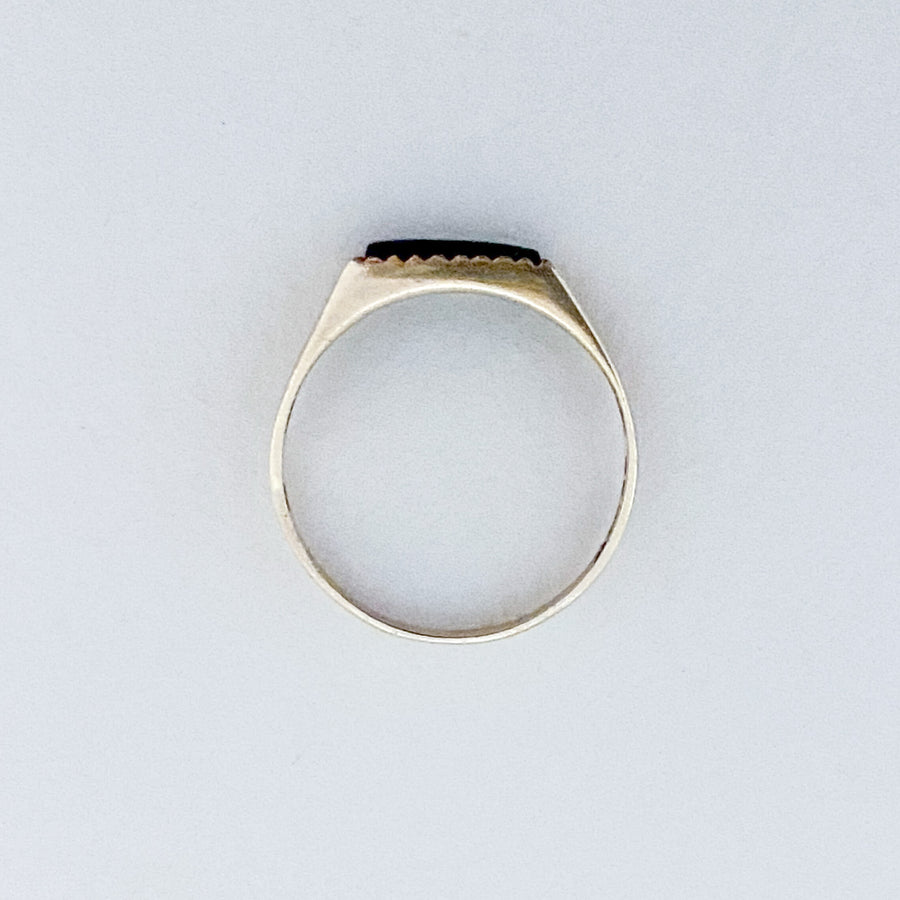 Vintage Onyx Bar Pinky Ring