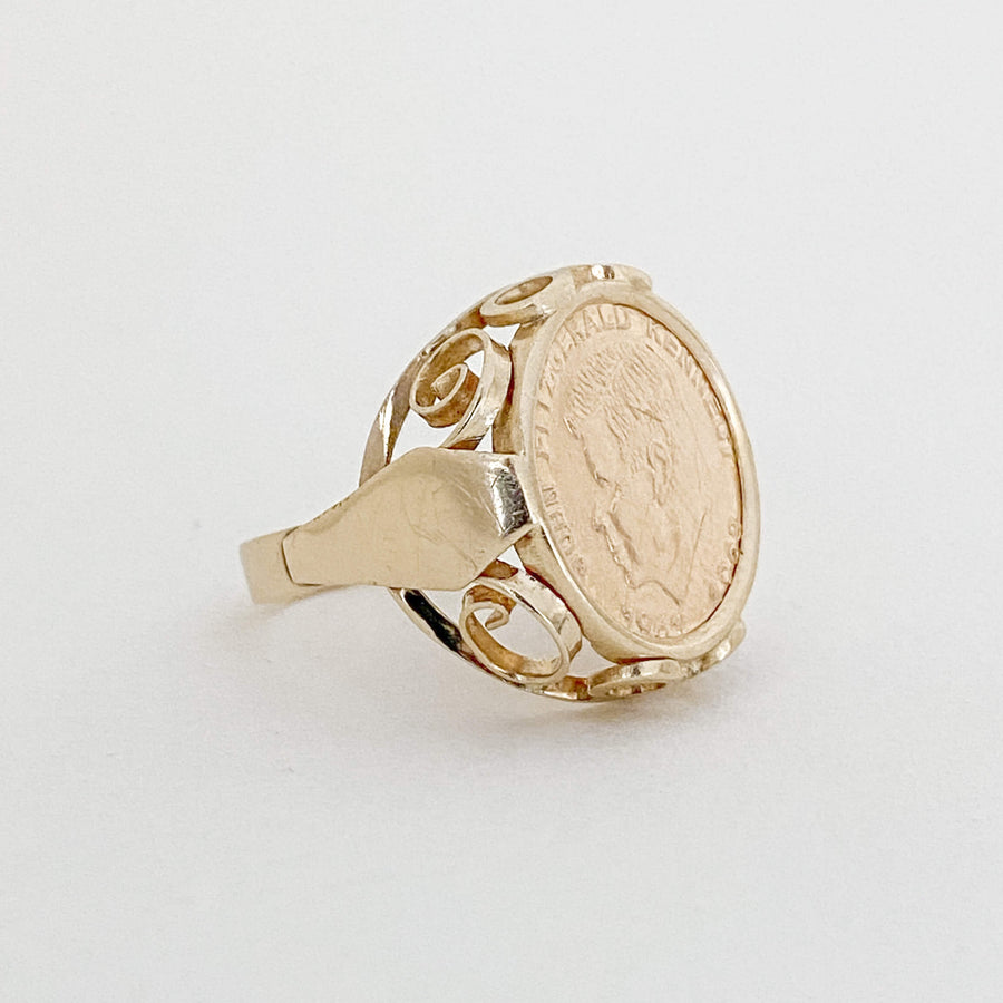 Vintage Coin JFK Ring