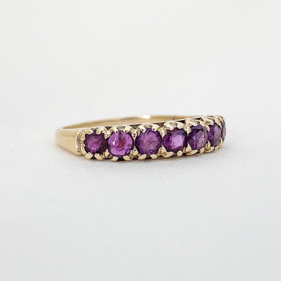 Vintage Ruby Half Eternity Ring