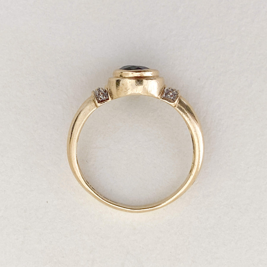 Vintage Sapphire & Diamond Accent Ring