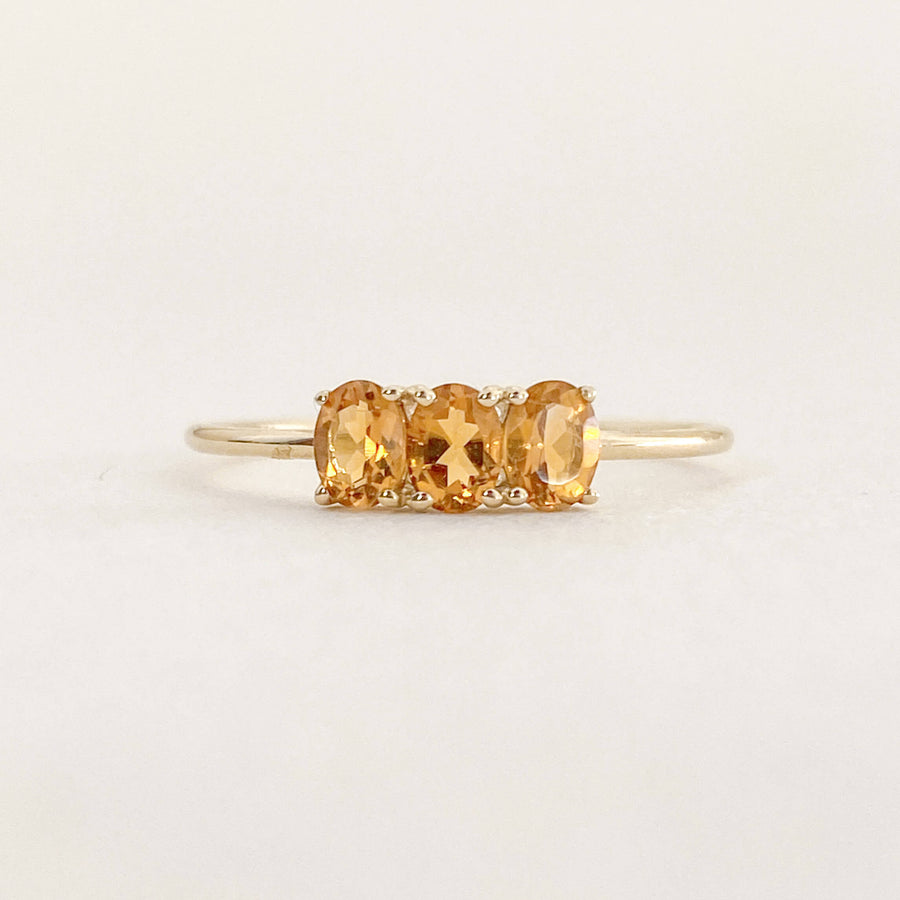 Citrine Trilogy Ring