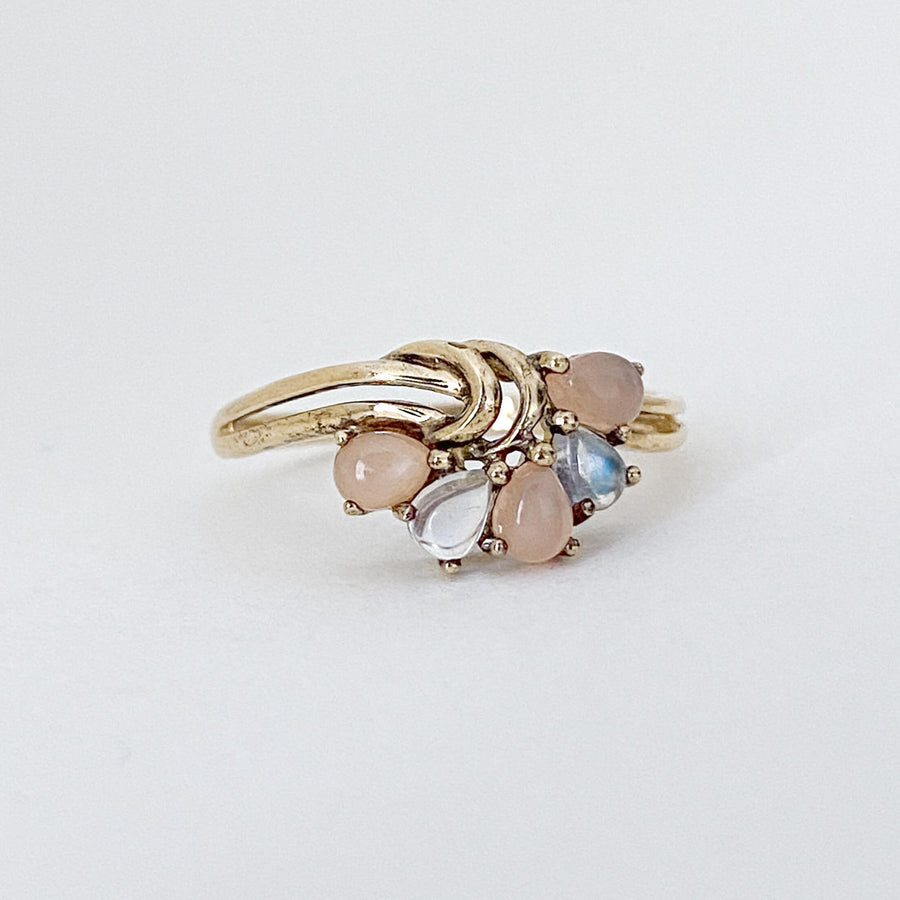Vintage Moonstone & Sunstone Grapes Ring