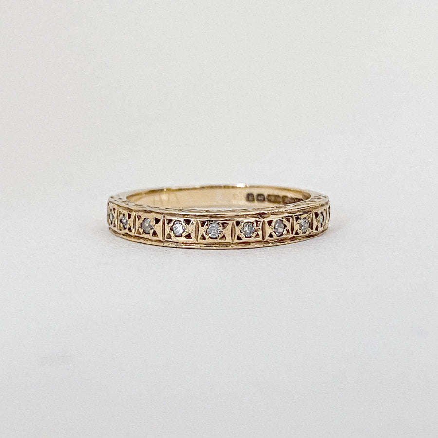 Vintage Diamond Half Eternity Ring
