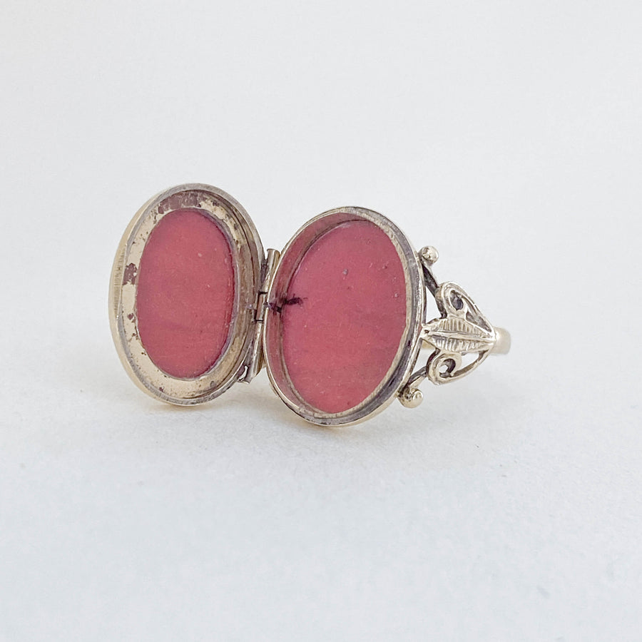 Vintage Demi Patterned Locket Ring