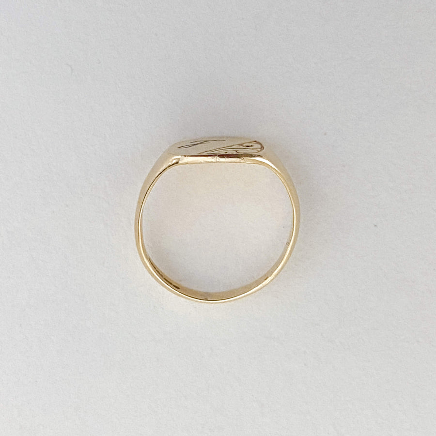 Vintage Signet 'L' Pinky Ring