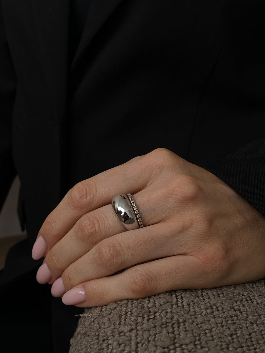 Silver Bold Grande Ring