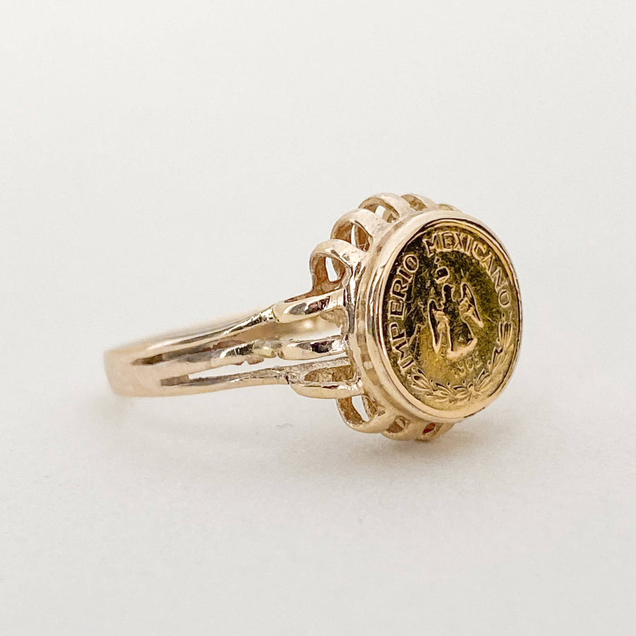 Vintage Coin Mexican Ring