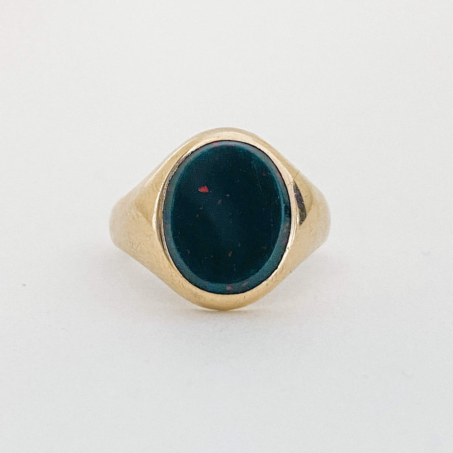 Vintage Bloodstone Signet Ring