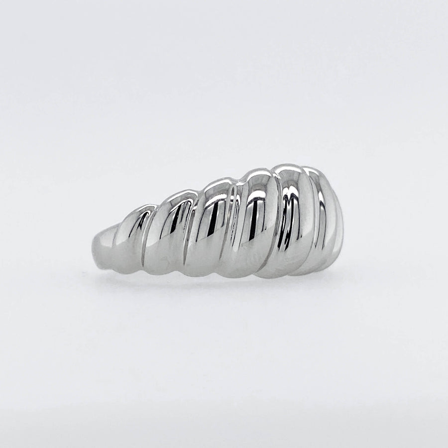Silver Croissant Ring
