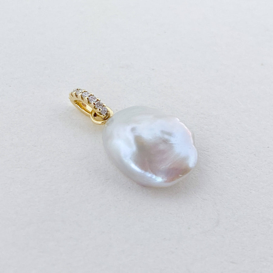 Baroque Pearl & Diamond Pendant