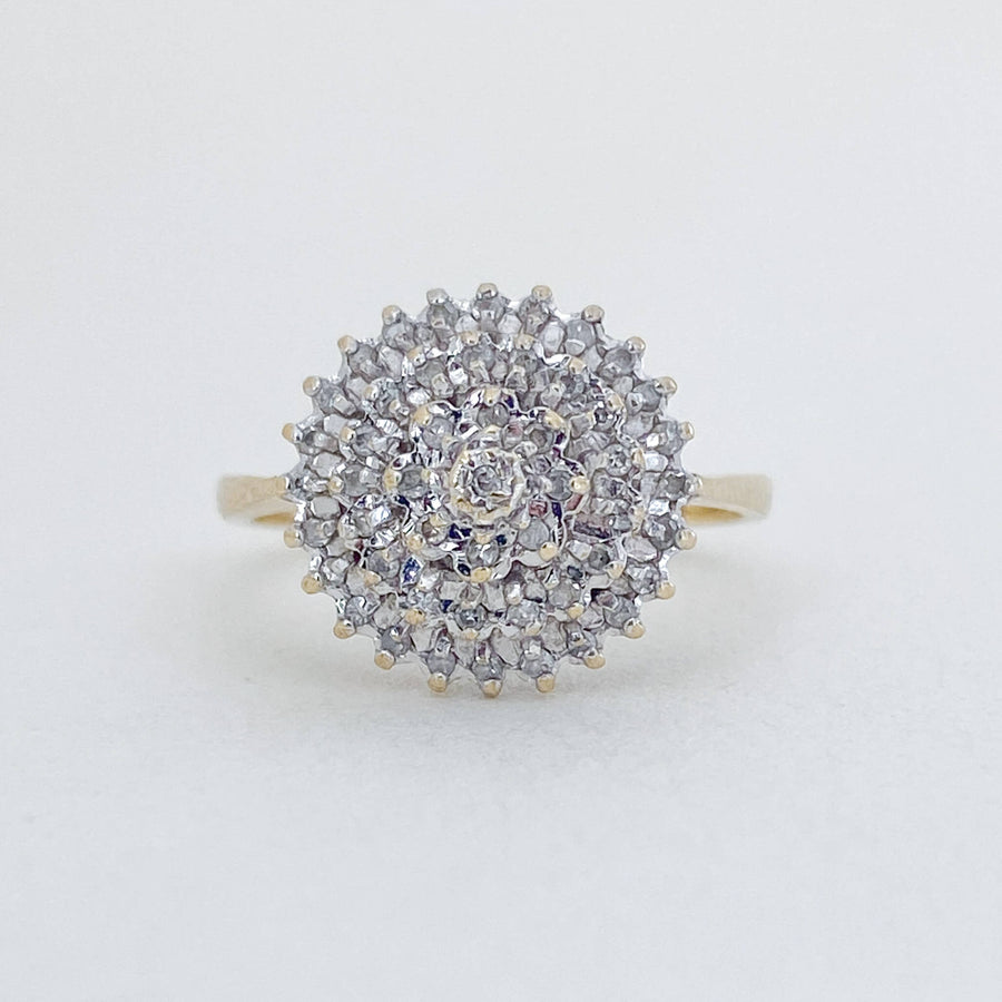 Vintage Diamond Cluster Grande Ring