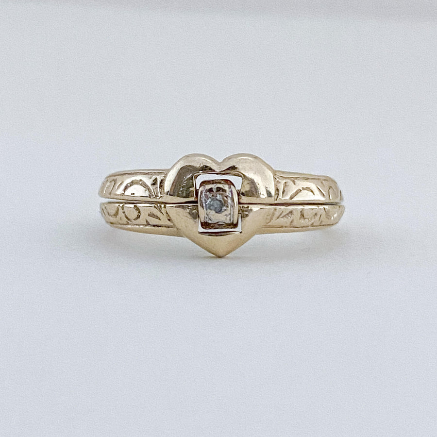 Vintage Diamond Love Letter Ring