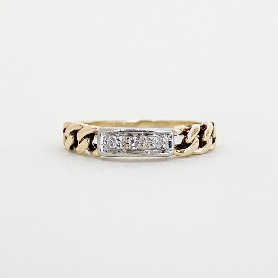 Vintage Diamond Chain Ring