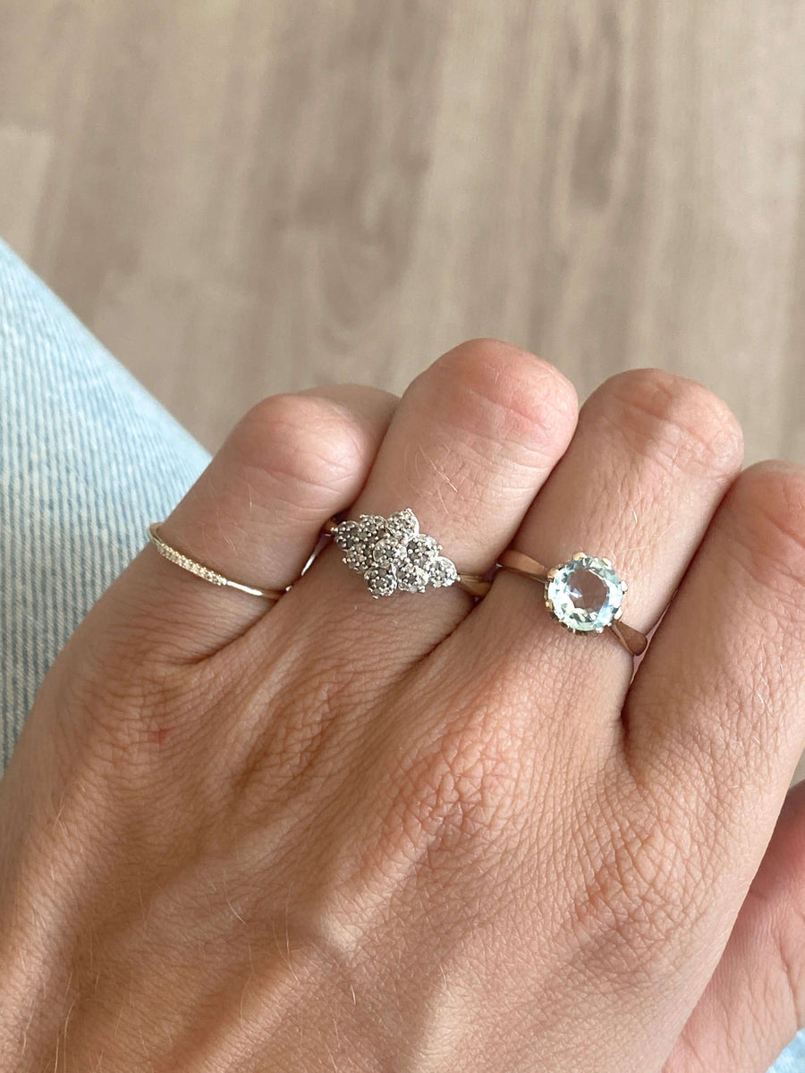 Vintage Aquamarine Ballon Ring