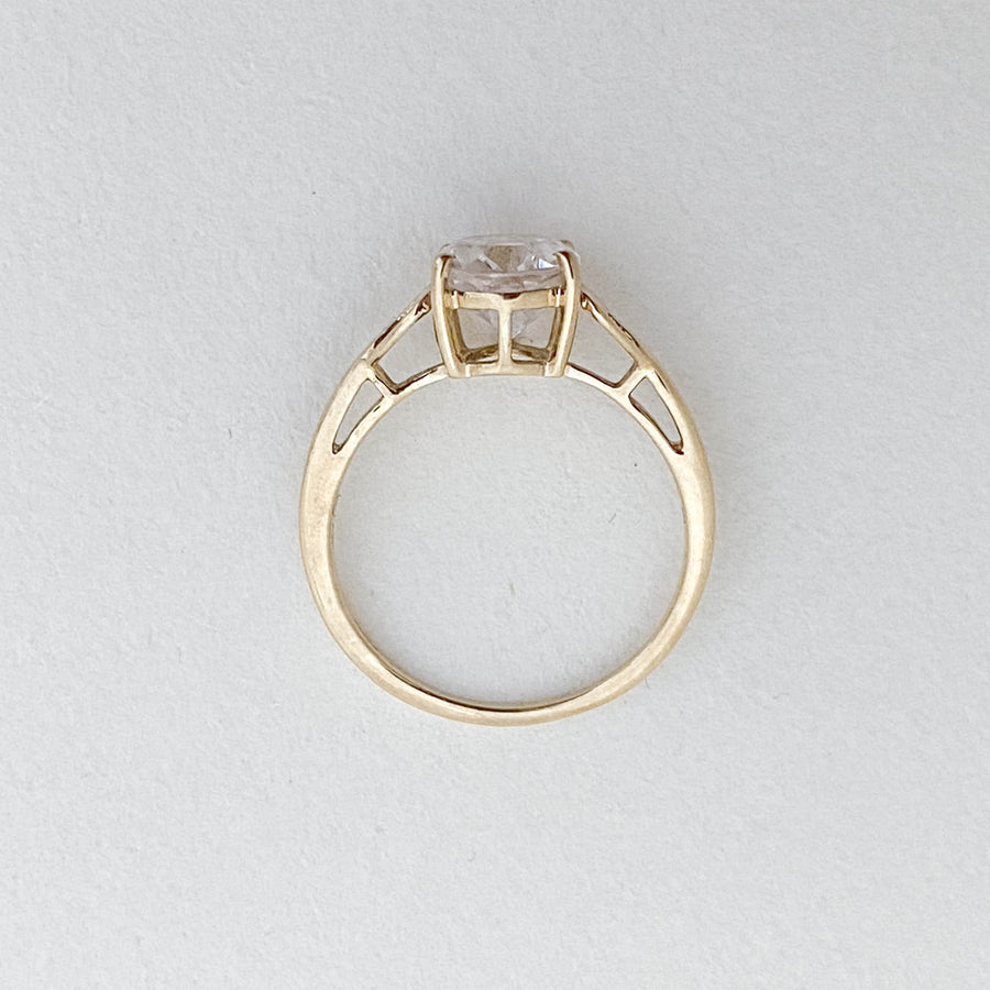 Vintage Morganite Oval Ring