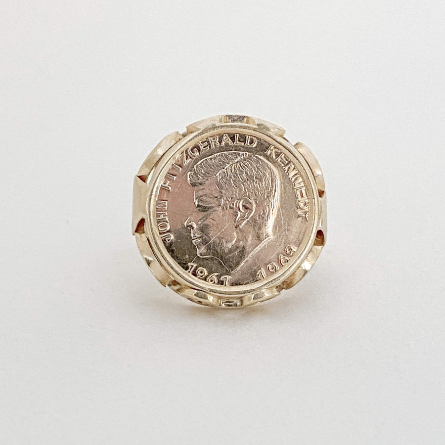 Vintage Coin JFK Ring
