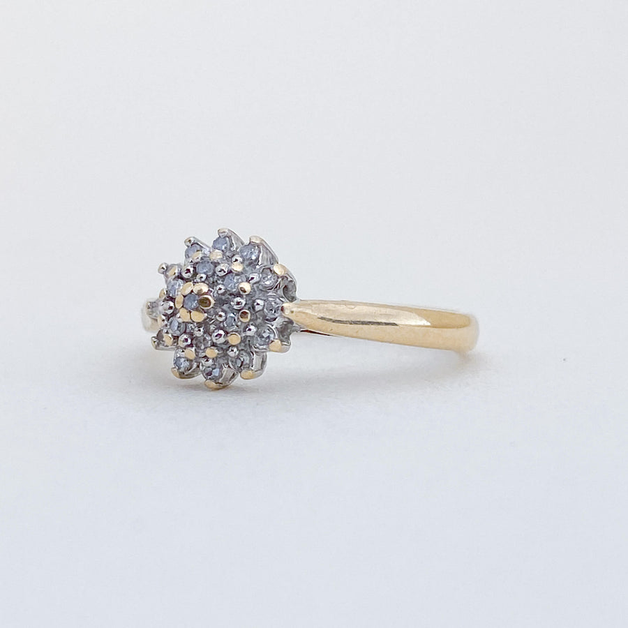 Vintage Diamond Cluster Ring