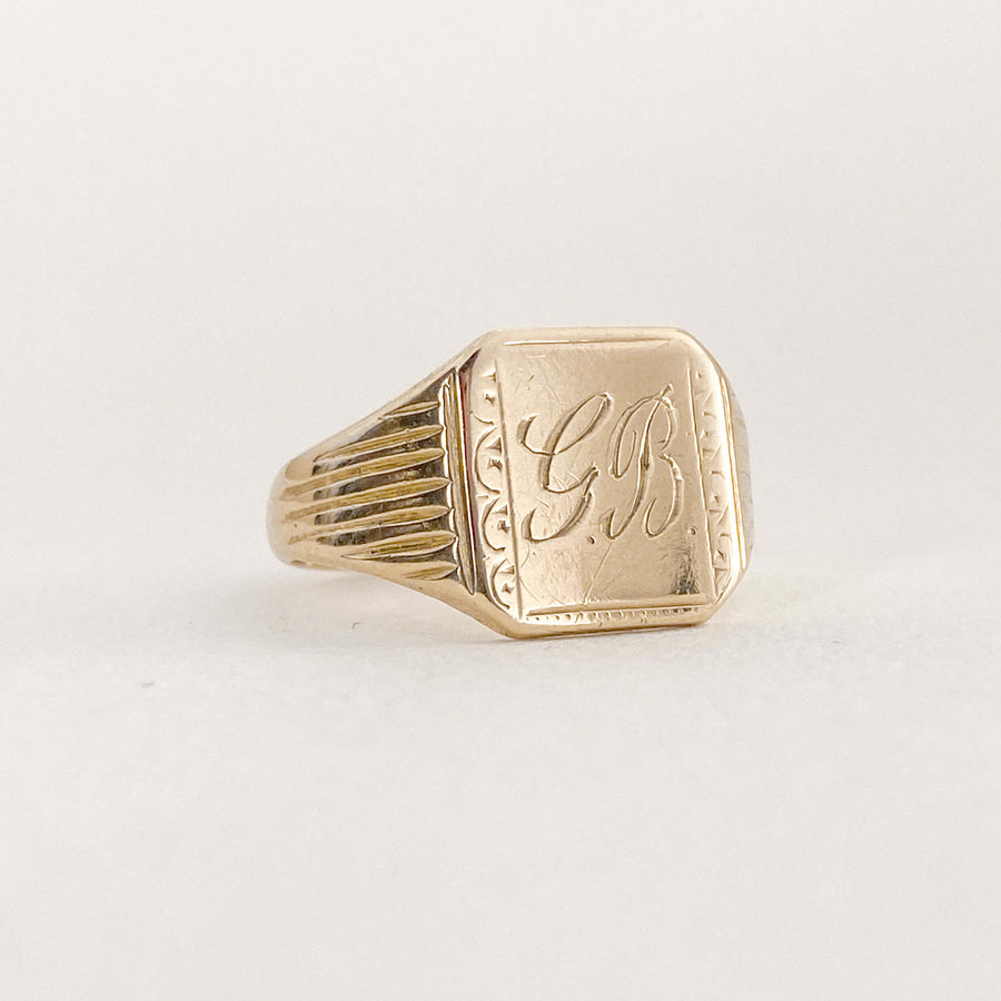 Vintage Signet 'GB' Ring