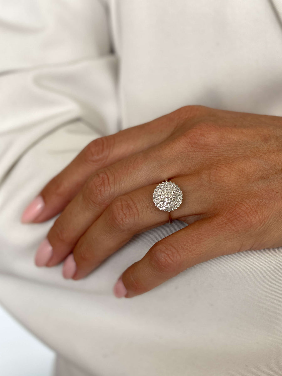 Vintage Diamond Cluster Grande Ring